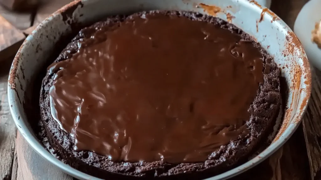 Atta Chocolate Cake in a Pan 01