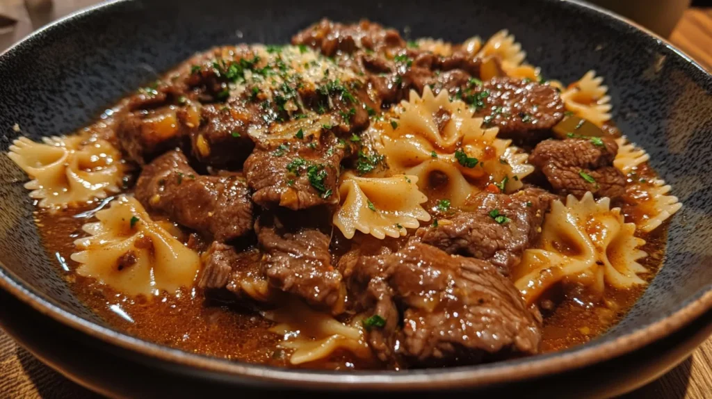 Beef and Bowtie Pasta for website 04