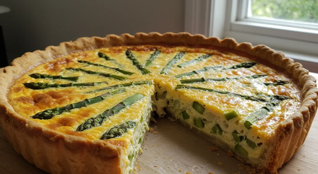 Cheddar Asparagus Quiche Recipe