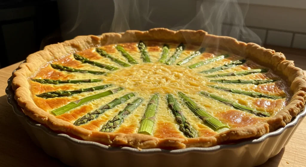 Cheddar Asparagus Quiche Recipe