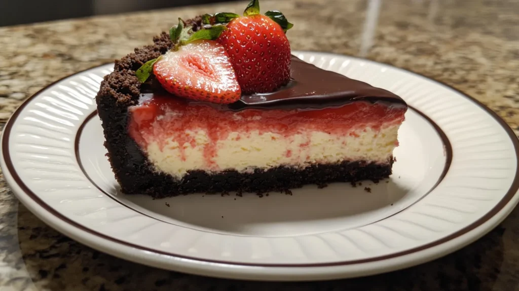 Chocolate-Covered Strawberry Cheesecake