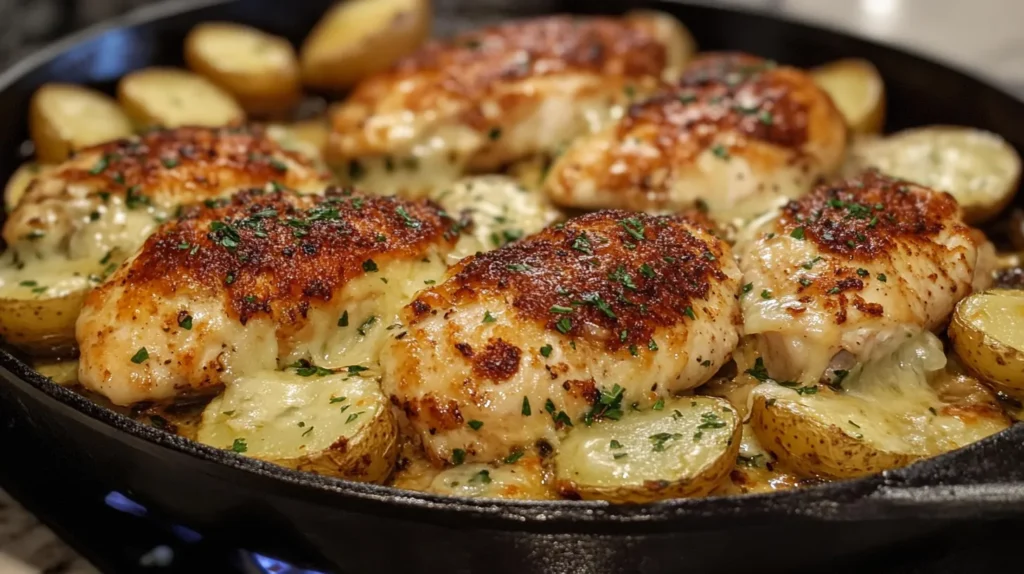 Garlic Parmesan Chicken and Potatoes One Pan Dinnerere01