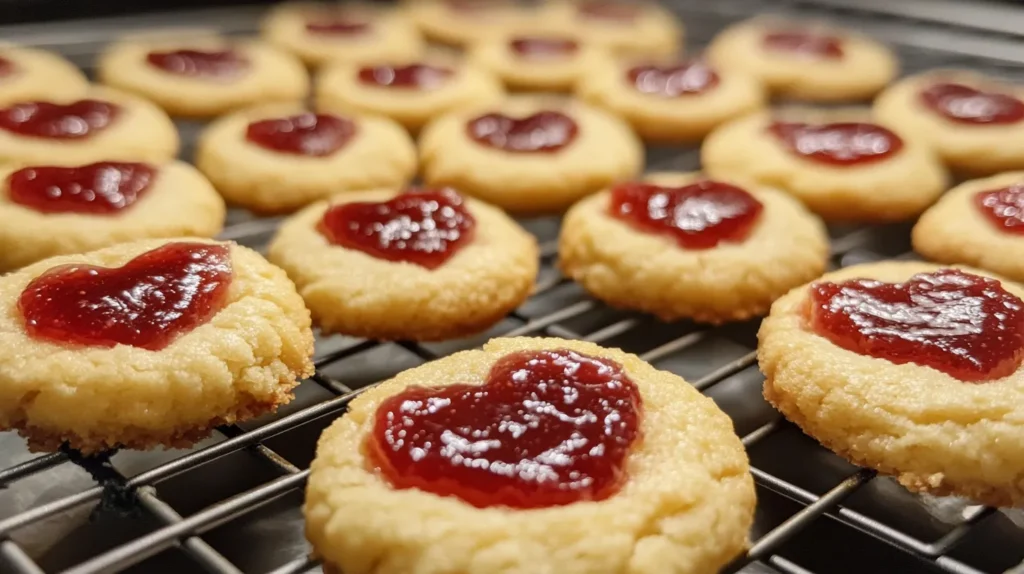 Heart Jam Thumbprint Cookies