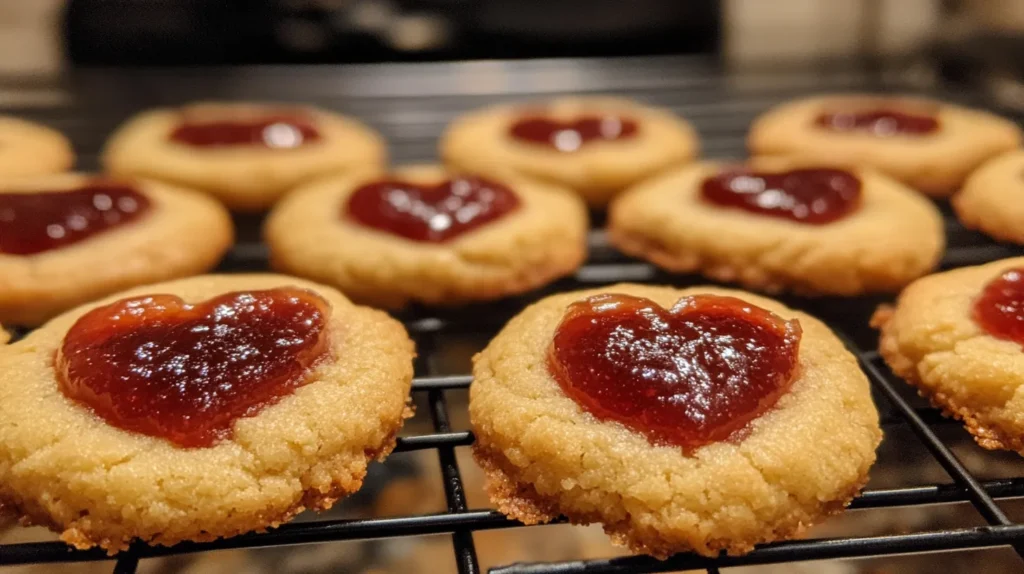 Heart Jam Thumbprint Cookies