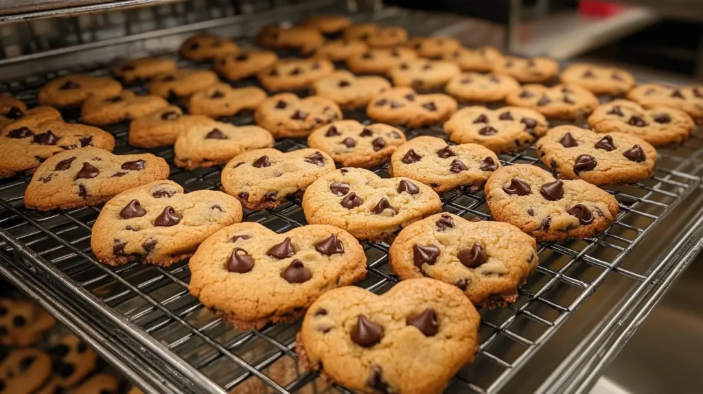 Heart-Shaped Chocolate Chip Cookies