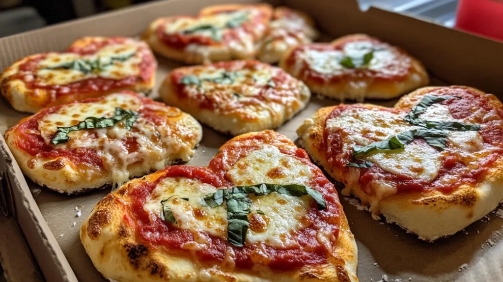 Mini Heart-Shaped Pizzas