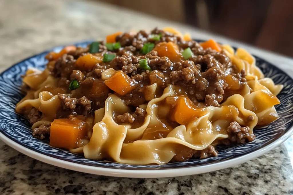 Mongolian Ground Beef Noodles01 1