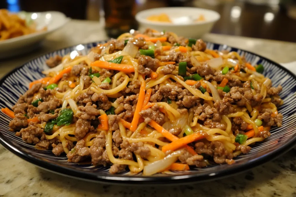 Mongolian Ground Beef Noodles03 1