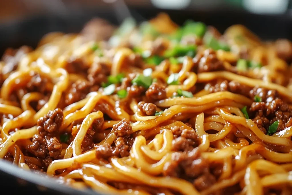 Mongolian Ground Beef Noodles04 1