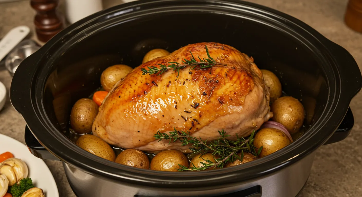 The Juiciest Slow Cooker Turkey Breast