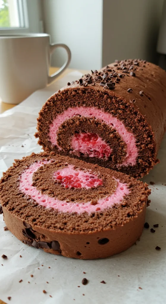 Chocolate Raspberry Swiss Roll