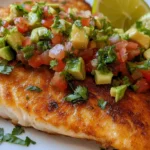 Coconut Lime Fish with Avocado Salsa