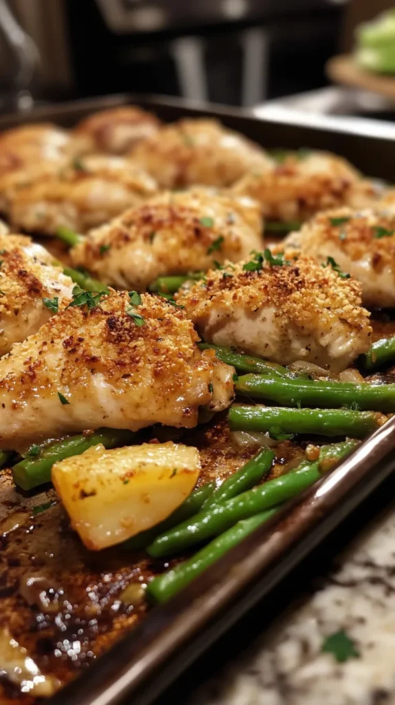 Parmesan-Crusted Chicken Sheet Pan Dinner