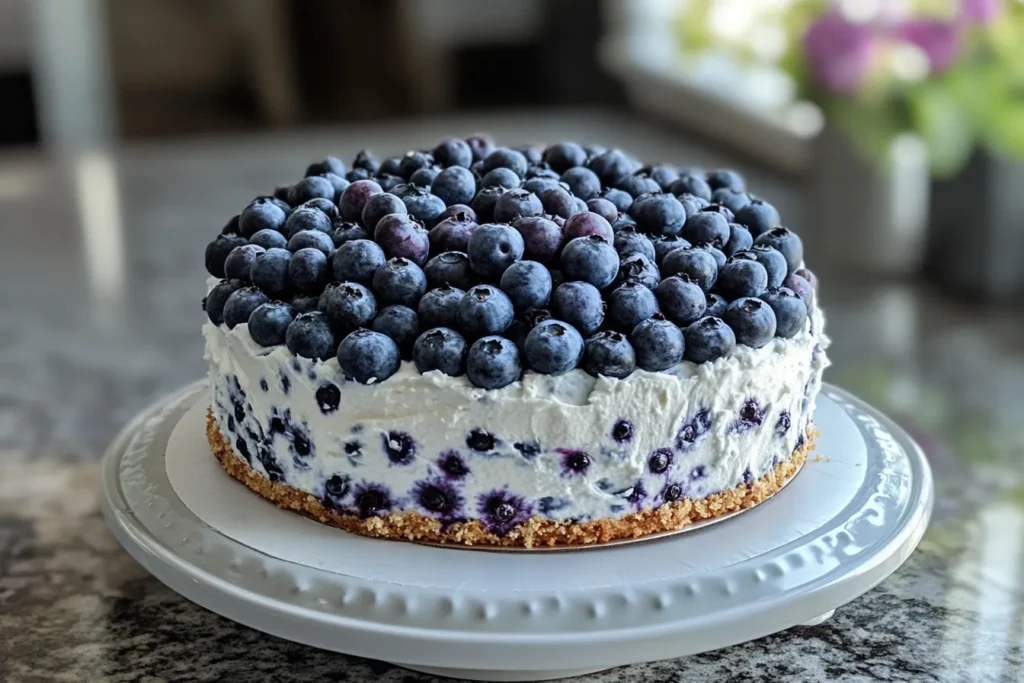 Cottage Cheese Blueberry Breakfast Cake