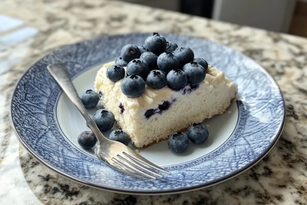 Cottage Cheese Blueberry Breakfast Cake