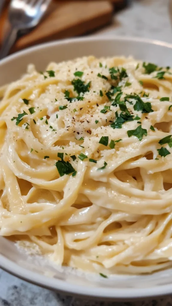 Creamy Crab Fettuccine Alfredo