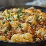 Garlic Butter Ground Turkey with Cauliflower Skillet