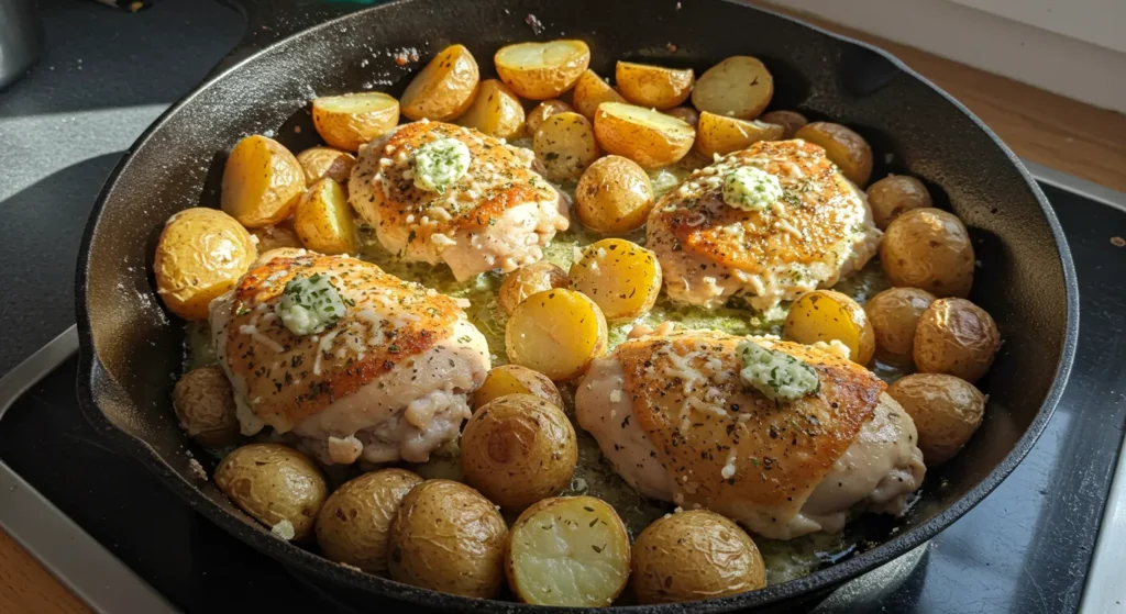 Garlic Parmesan Chicken and Potatoes (One-Pan Dinner)