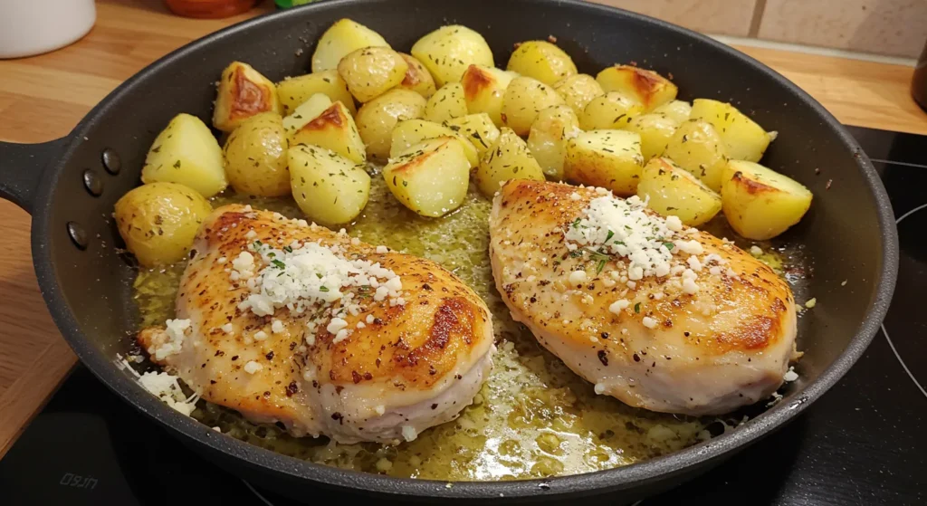 Garlic Parmesan Chicken and Potatoes (One-Pan Dinner)