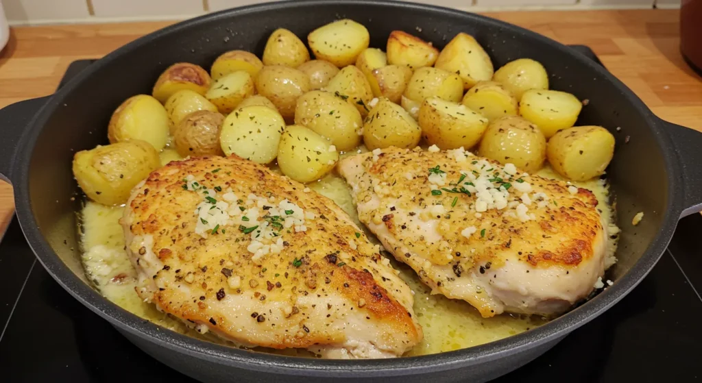 Garlic Parmesan Chicken and Potatoes (One-Pan Dinner)