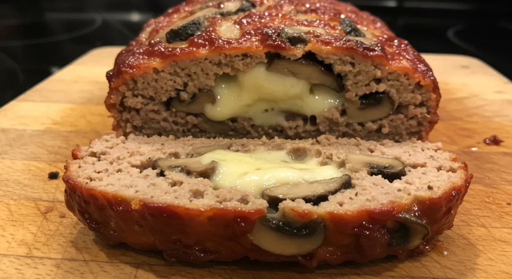 Mushroom Swiss Cheese Meatloaf