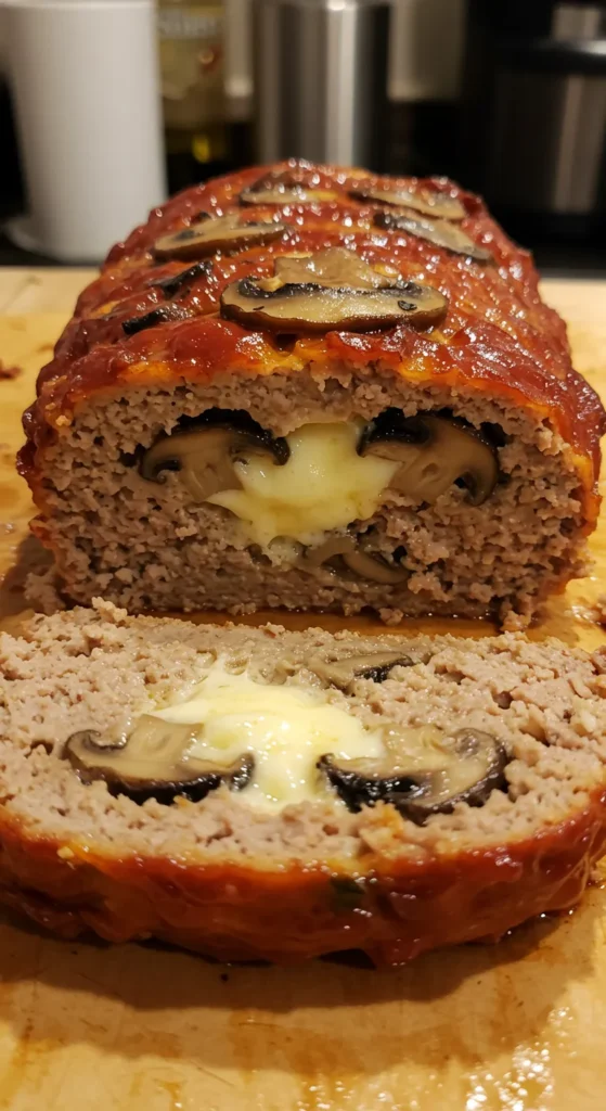 Mushroom Swiss Cheese Meatloaf