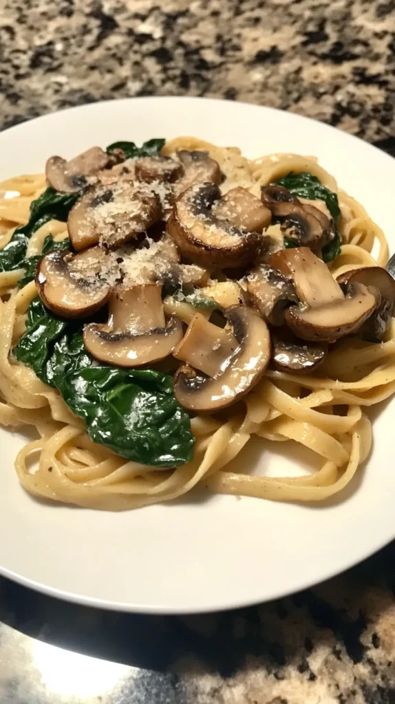 Spinach Mushroom Pasta