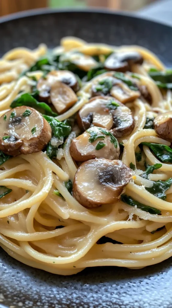 Spinach Mushroom Pasta