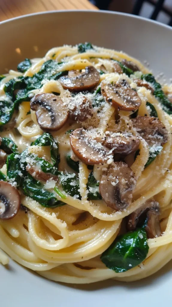 Spinach Mushroom Pasta