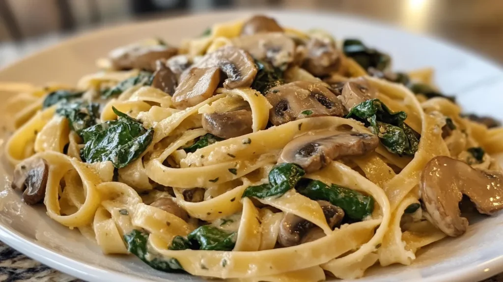 Spinach Mushroom Pasta