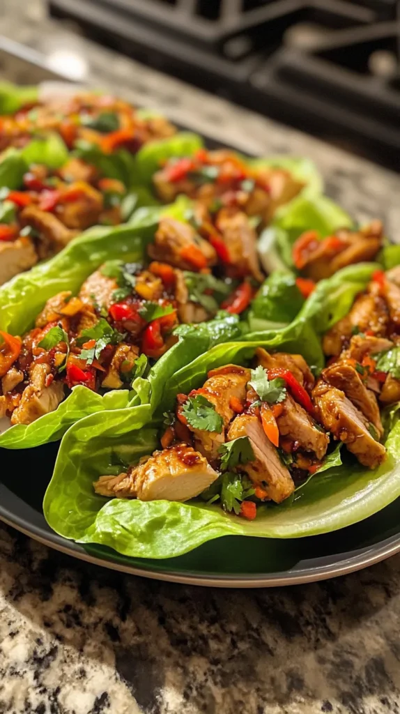 Thai Chicken Lettuce Wraps