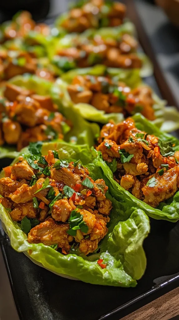 Thai Chicken Lettuce Wraps