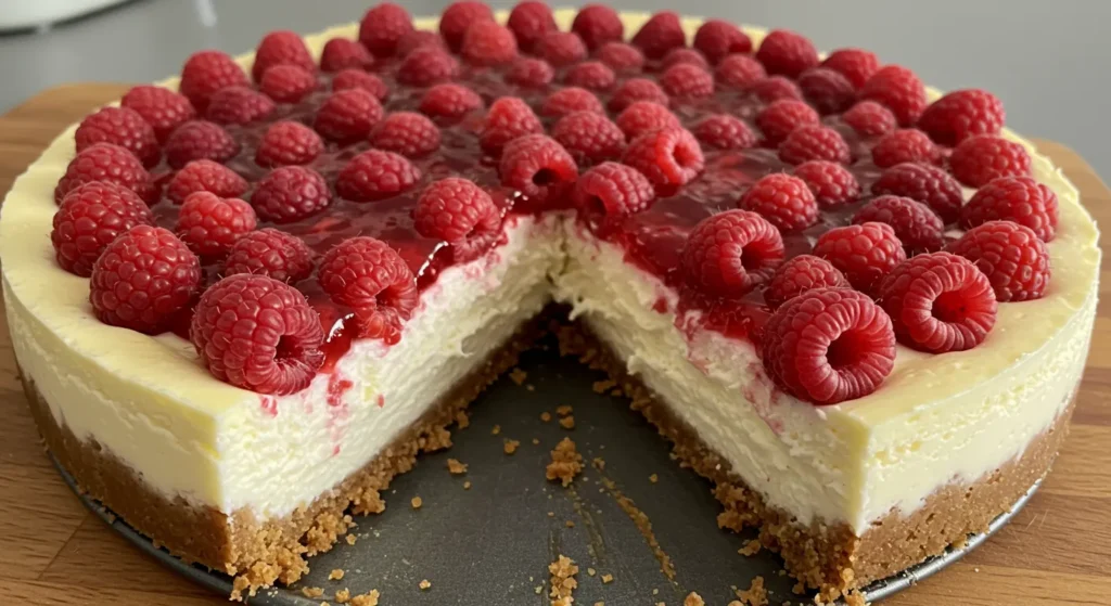 White Chocolate Raspberry Cheesecake