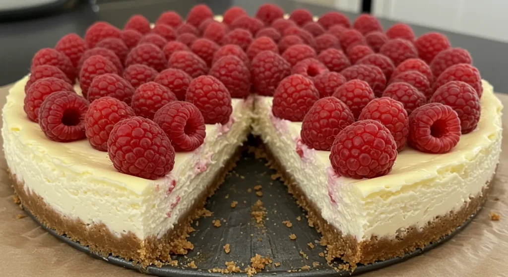 White Chocolate Raspberry Cheesecake