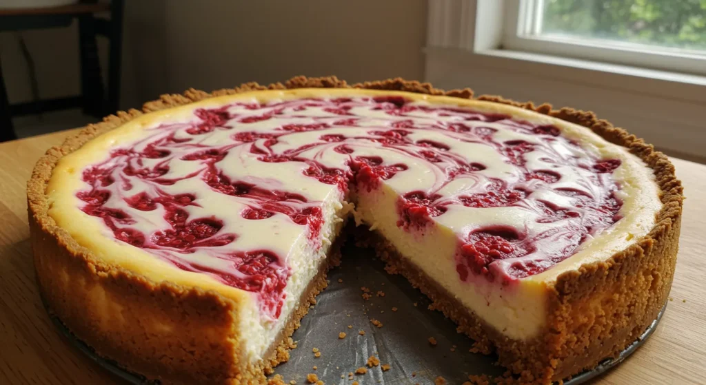 White Chocolate Raspberry Cheesecake