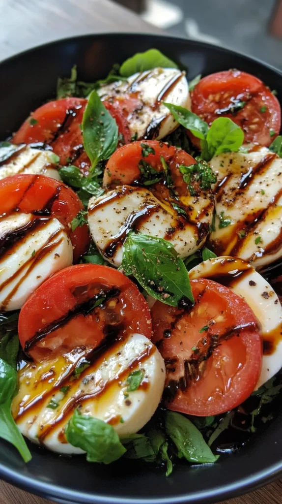 caprese salad with balsamic glaze