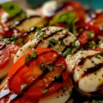 caprese salad with balsamic glaze