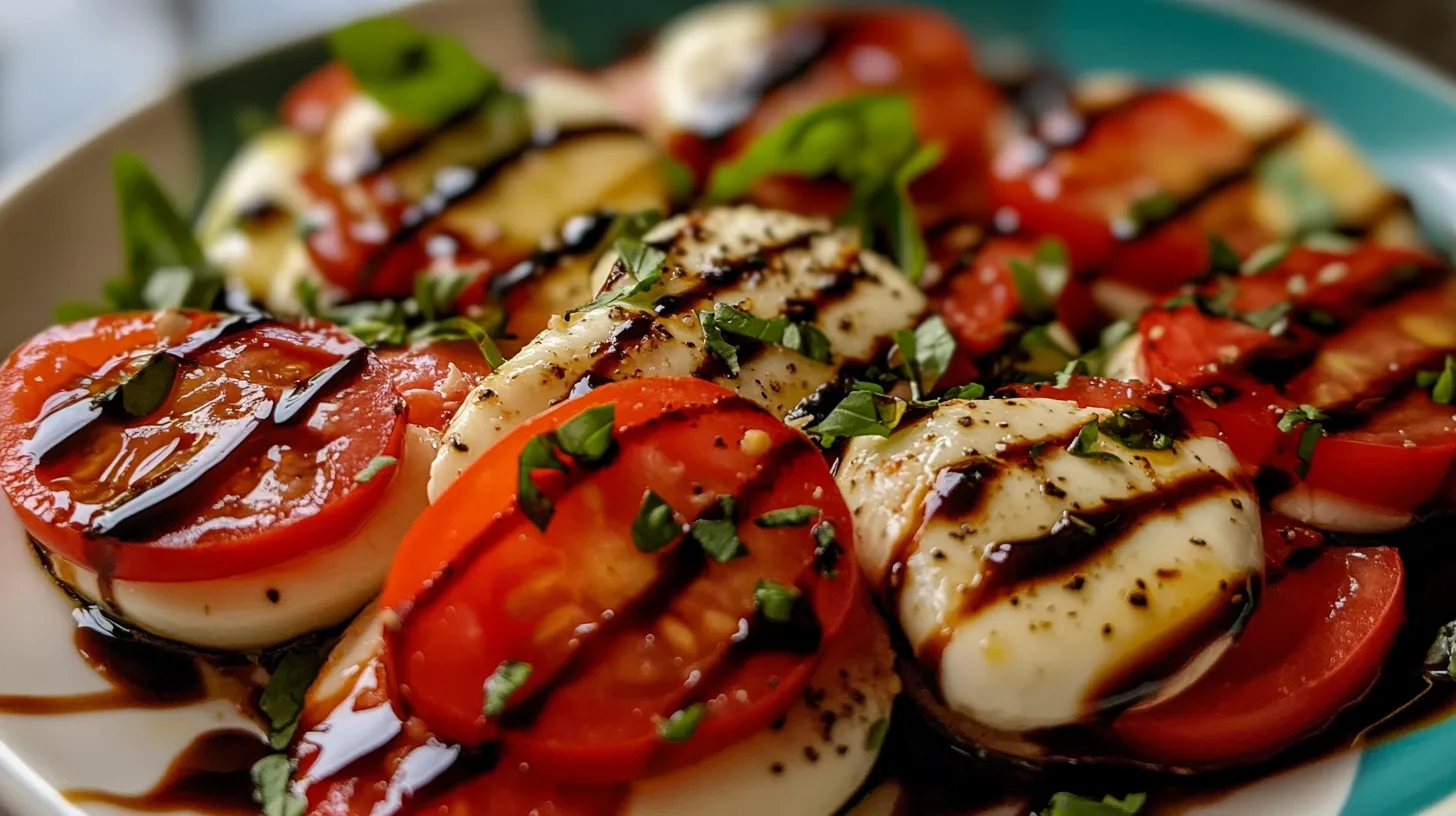 caprese salad with balsamic glaze