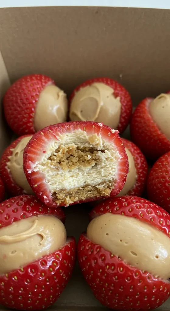 cookie butter cheesecake stuffed strawberries