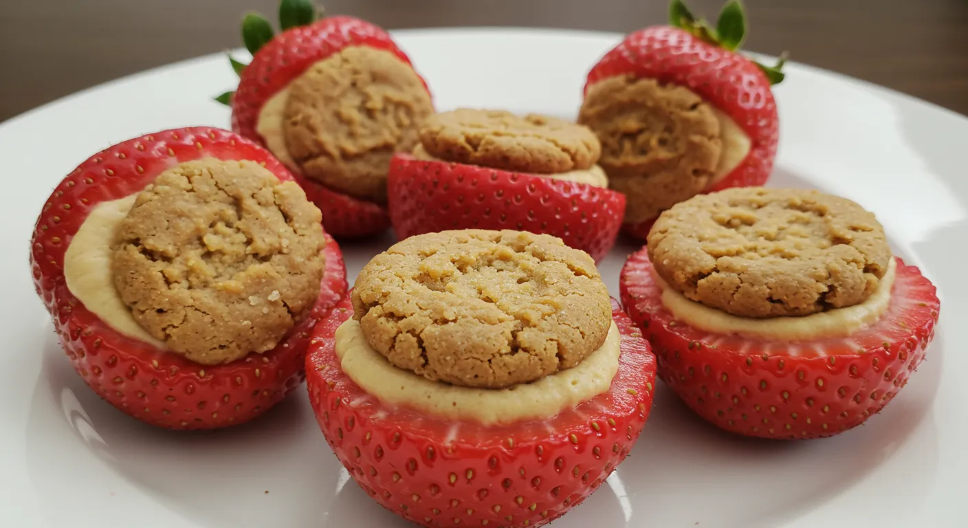 cookie butter cheesecake stuffed strawberries