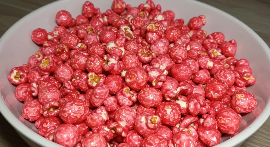 valentine's pink popcorn