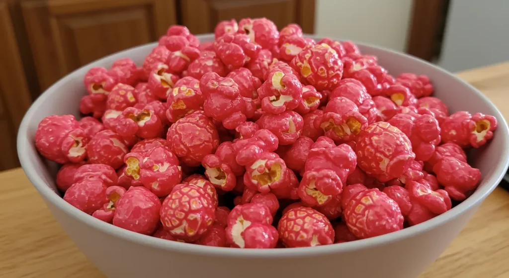 valentine's pink popcorn