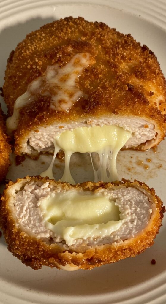 chicken parmesan stuffed with cream cheese