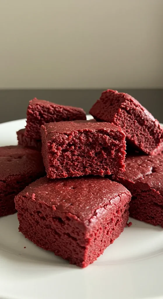 homemade red velvet brownie dippers