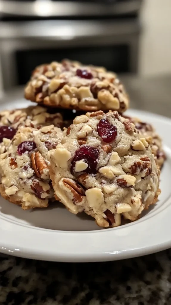 Cranberry Pecan Praline Cookies