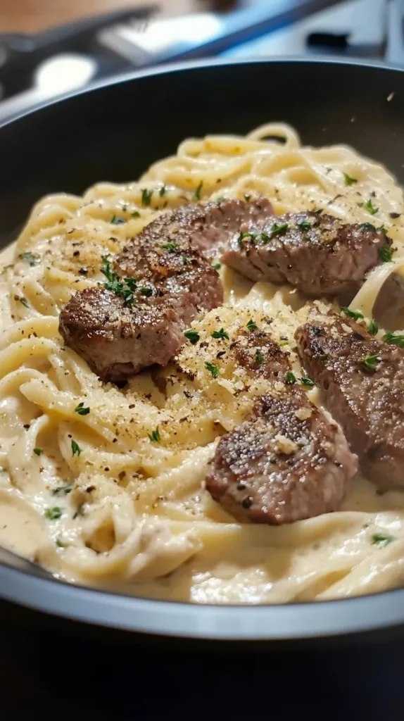 Creamy Cajun Steak Alfredo