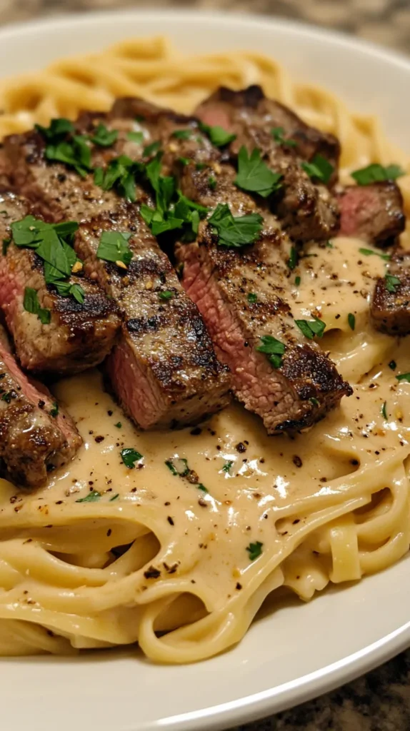 Creamy Cajun Steak Alfredo