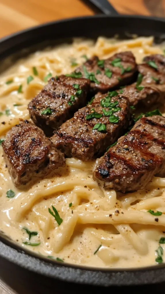 Creamy Cajun Steak Alfredo