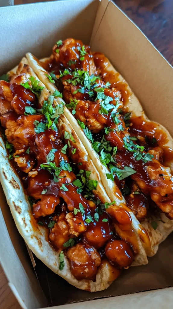 Garlic Butter Honey BBQ Chicken Tacos