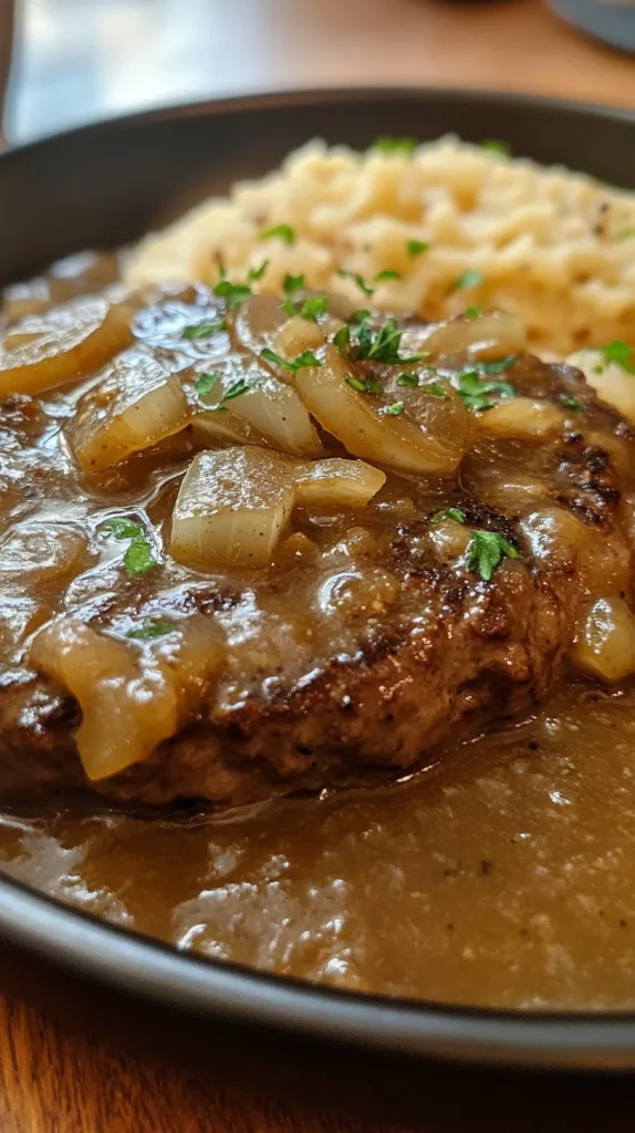 Hamburger Steaks with Onion Gravy